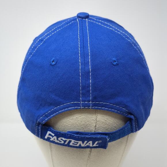 Fastenal Strapback Baseball Cap Blue One Size Adjustable Embroidered 6 Panel - Picture 6 of 10